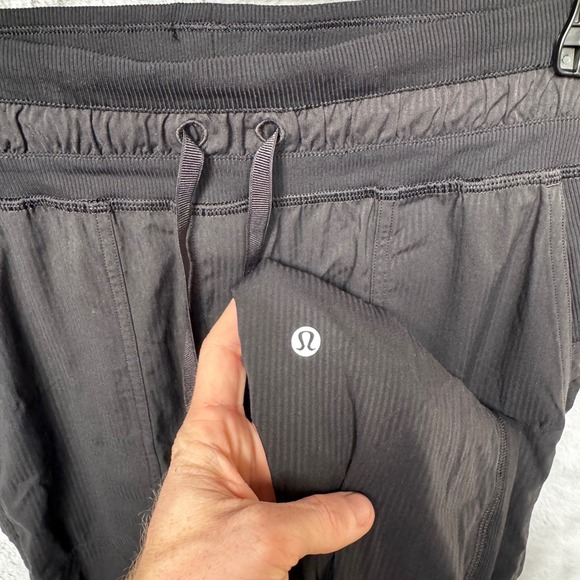 Lululemon Studio Pant Black Ribbed Waist Drawstring Joggers Women's Size 2 - Picture 3 of 7